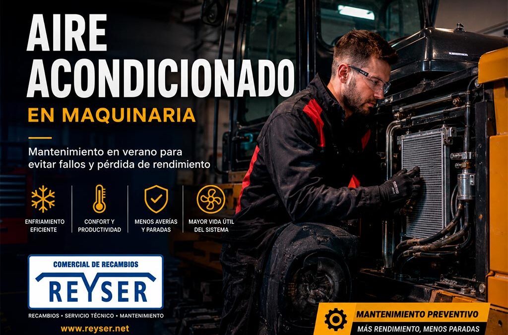 Mantenimiento del aire acondicionado de la maquinaria en verano