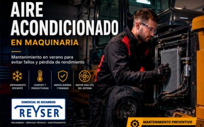 Mantenimiento del aire acondicionado de la maquinaria en verano